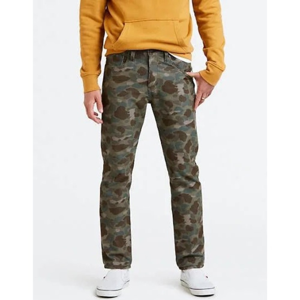 Levi's 502 Camo Corduroy Pants Mens 42x32 Green Brown Duck Camouflage Streetwear